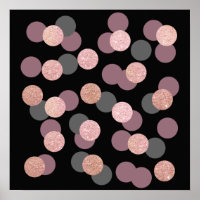 elegant rose gold glitter pastel pink confetti