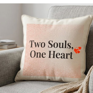 Elegant Rose Gold Glitter Romantic Quote Cushion