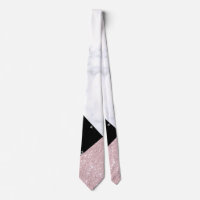 Elegant rose gold glitter white black marble