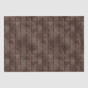 Elegant Rose Gold Greek Key Art Deco Pattern Tissue Paper