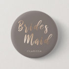 Elegant rose gold & grey bridesmaid