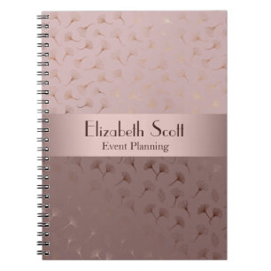Elegant Rose Gold Hand Drawn Floral Journal/ Notebook