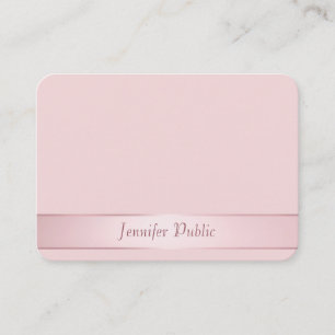 Elegant Rose Gold Hand Script Template Modern Business Card