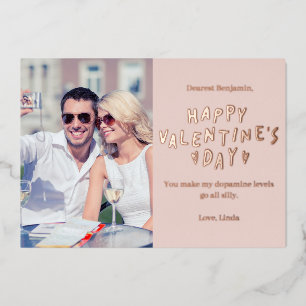 Elegant Rose Gold HAPPY Valentine's Day Photo