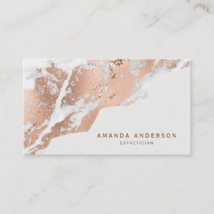 Elegant Rose Gold Marble Business Card