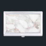 Elegant Rose Gold Marble Modern Blank Template Business Card Holder<br><div class="desc">Elegant Rose Gold Marble Modern Blank Template Business Card Holder.</div>