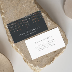 Elegant Rose Gold Marquee Business Card