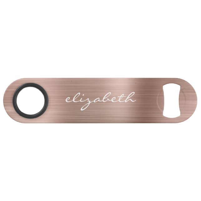 Elegant Rose Gold Metallic Personalised (Front (Horizontal))