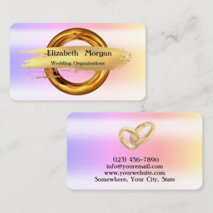 Elegant rose gold,modern gold ring business card