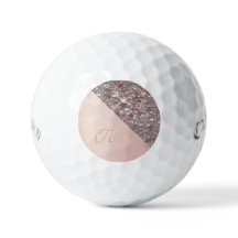 Elegant Rose Gold Monogram Button