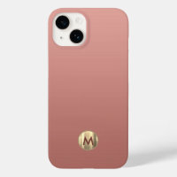 Elegant Rose Gold Monogram