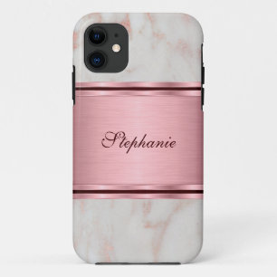 Elegant Rose Gold Monogram Case-Mate iPhone Case