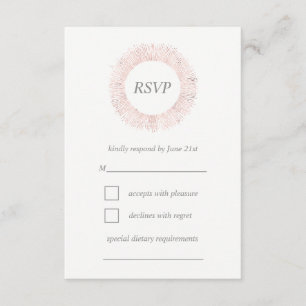 Elegant rose gold monogram RSVP card