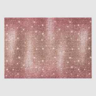 Elegant Rose Gold Mosaic Metallic Glitter Tissue Paper