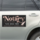 Elegant Rose Gold Notary Loan Agent Car Magnet