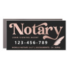 Elegant Rose Gold Notary Loan Agent Car Magnet