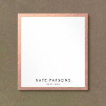 Elegant Rose Gold Notepad<br><div class="desc">For additional matching marketing materials,  custom design or
logo enquiry,  please contact me at maurareed.designs@gmail.com and I will reply within 24 hours.
For shipping,  card stock enquires and pricing contact Zazzle directly.</div>