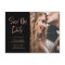 Elegant Rose Gold on Black | Photo Save the Date