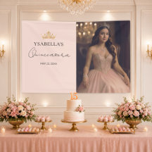 Elegant Rose Gold Quinceañera Photo