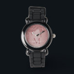 Elegant Rose Gold Sparkle Glitter Drips Monogram Watch<br><div class="desc">Girly Rose Gold Sparkle Glitter Drips Monogram Watch with fashion faux blush pink/rose gold glitter drips on a chic background with your custom monogram and name. Please contact us at cedarandstring@gmail.com if you need assistance with the design or matching products.</div>