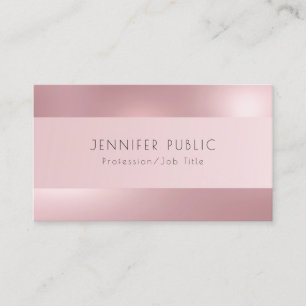 Elegant Rose Gold Template Modern Professional Business Card
