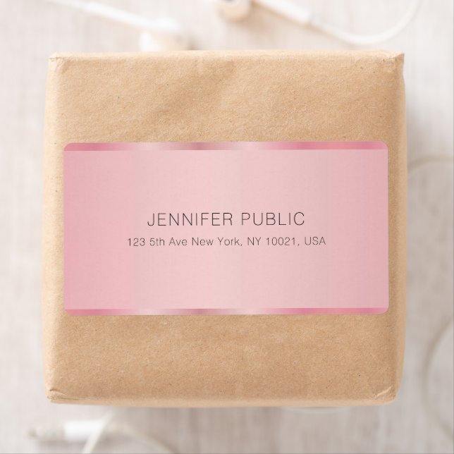 Elegant Rose Gold Template Shipping Address (Insitu)