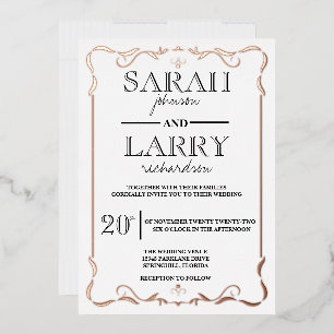Elegant Rose Gold Traditional Wedding