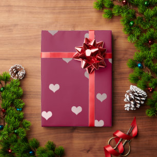 Elegant rose gold Valentine's day heart pattern Wrapping Paper