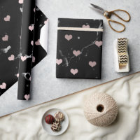 Elegant rose gold Valentine's day heart pattern