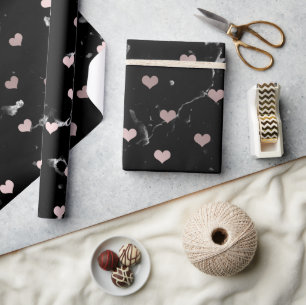Elegant rose gold Valentine's day heart pattern Wrapping Paper