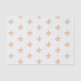 Elegant Rose-Gold Vintage Heraldic Fleur de lis  Tissue Paper