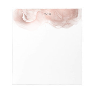 Elegant Rose Gold Watercolor Splash Personalised  Notepad