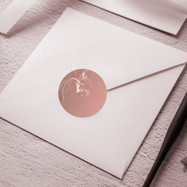 Elegant Rose Gold Wedding Envelope Seals (Creator Uploaded)
