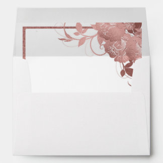 Elegant Rose Gold Wedding Invitation Envelope