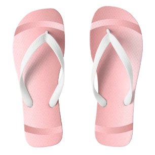 Elegant Rose Gold White Template Trendy Modern Jandals