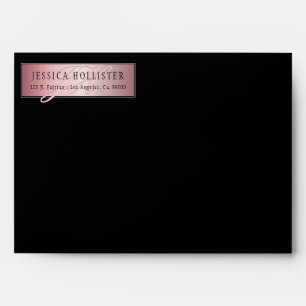 Elegant Rose Gold Your Name & Address Envelope