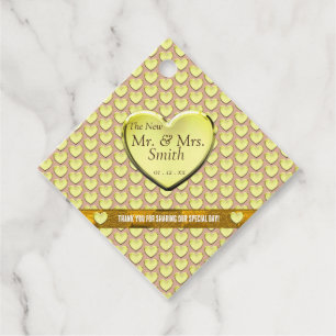 Elegant Rose Heart Thank You Party Event Wedding Favour Tags