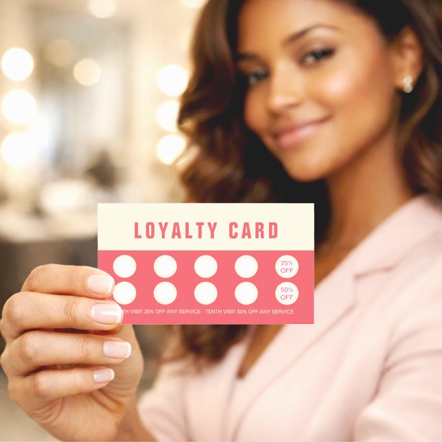 Elegant Rose & Ivory Beauty Loyalty & Rewards Card (Creator Uploaded)