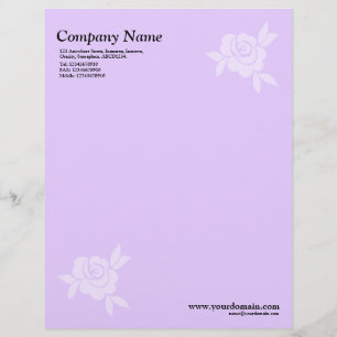 Elegant Rose - Light Purple Customised Letterhead