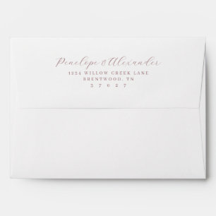 Elegant Rose Minimalist Calligraphy Envelope