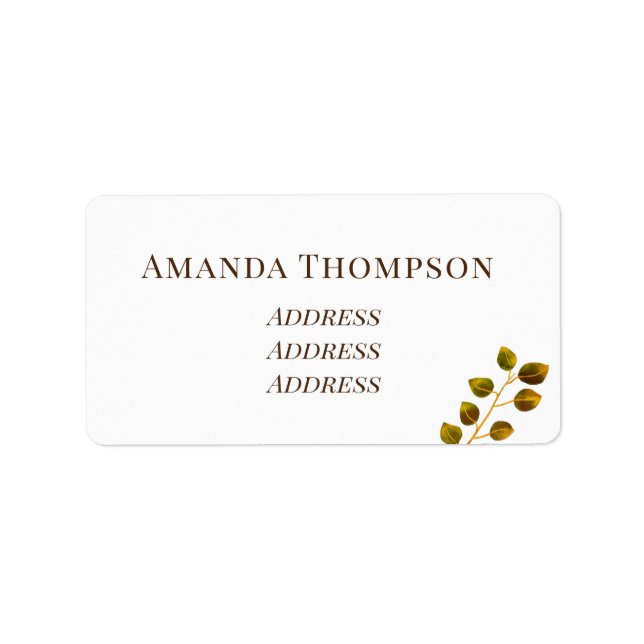 Elegant Rose Monogram White Label (Front)
