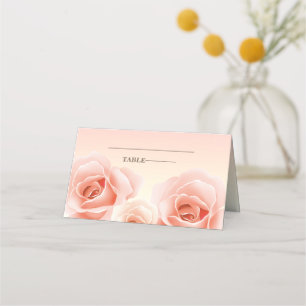 Elegant Rose Painting Table Place Cards