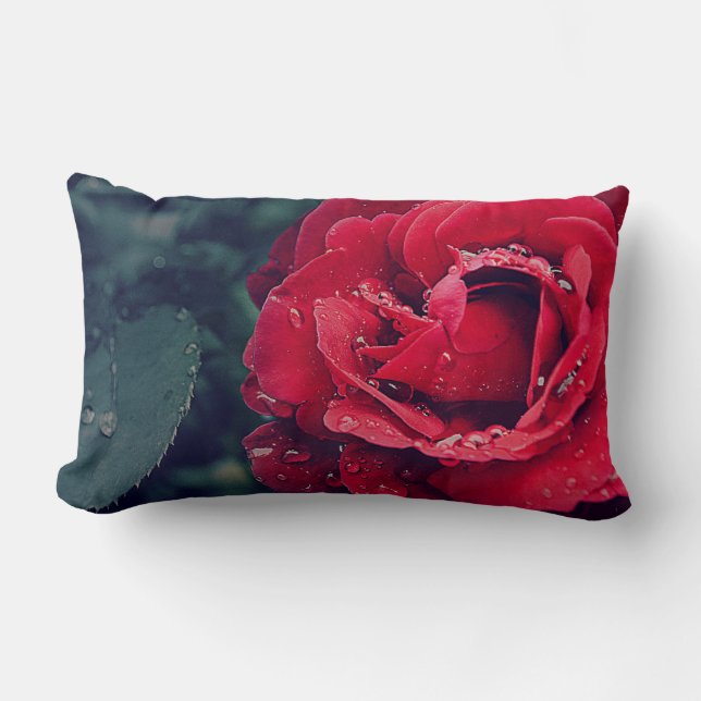 Elegant Rose Pillow (Front)