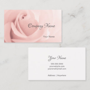 Elegant Rose Pink Flower Business Cards