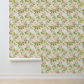 Elegant Rose Vine Flourish Wallpaper