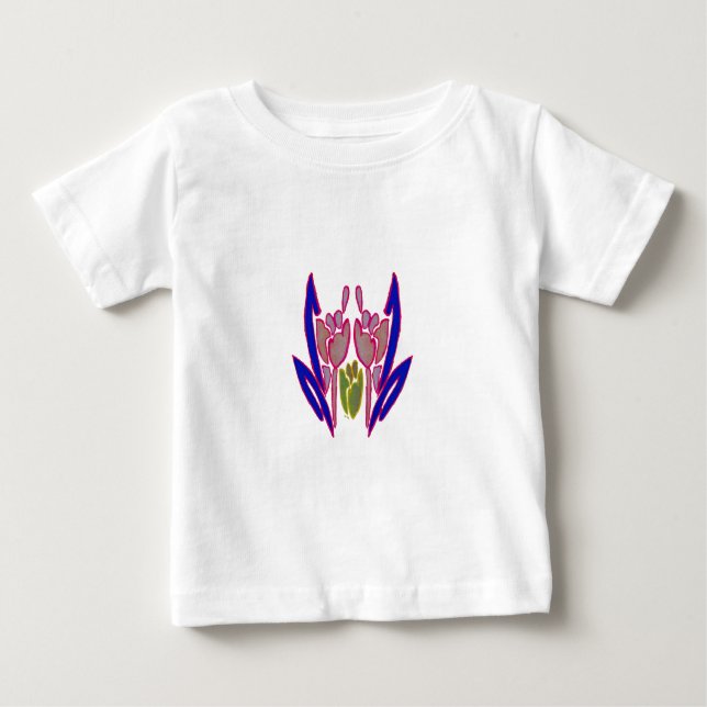 Elegant Rose Watercolor Art Print Baby T-Shirt (Front)