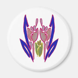 Elegant Rose Watercolor Art Print Magnet