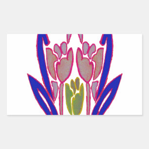 Elegant Rose Watercolor Art Print Rectangular Sticker