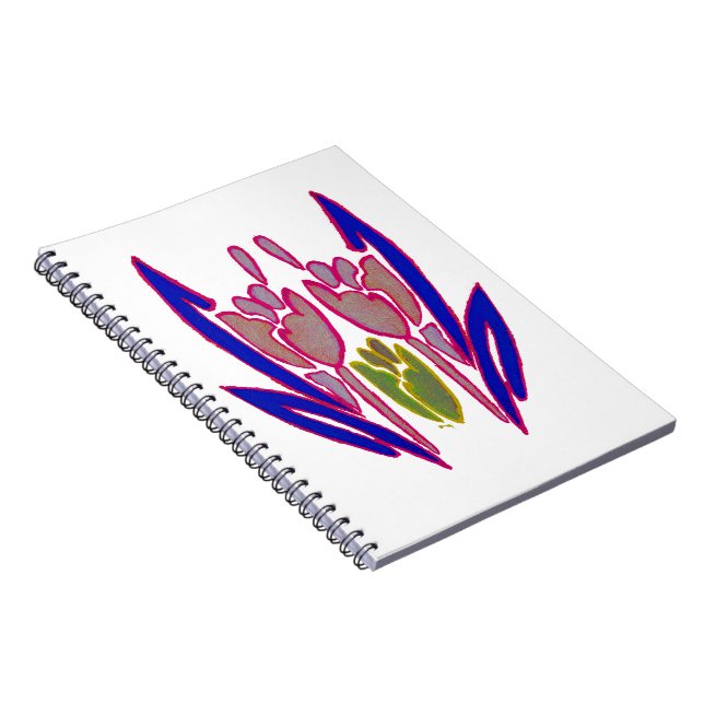 Elegant Rose Watercolor Art Print Spiral Notebook (Right Side)