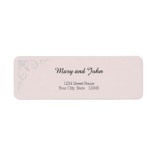 Elegant Rose Wedding Label Return Address
